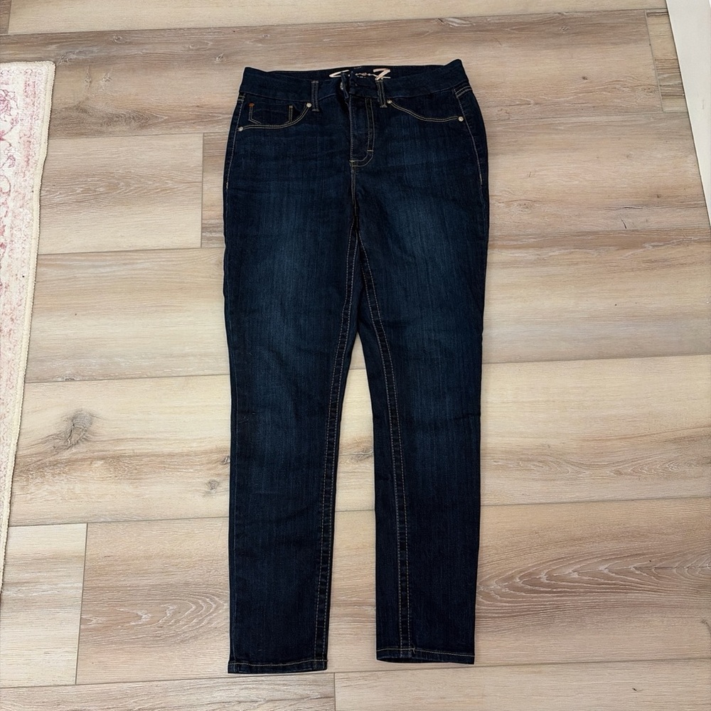 Seven7 Women's Deep Indigo Skinny Jeans